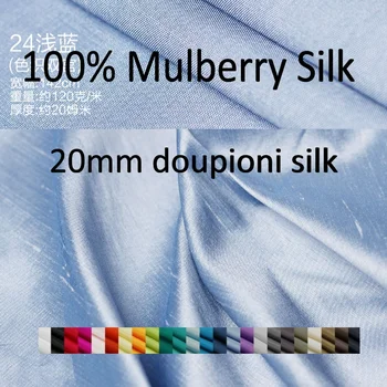 1 metra 100% Mulberry Silki 19 momme doupioni Þungur Silki solid liti 140cm 55