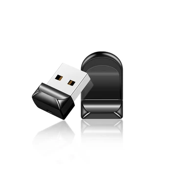 Með lyklahringnum Plast USB 2.0 Flash Diska 64GB Lítill Penna Aka 32GB Alvöru Getu Minni Standa 16GB Skapandi Gjöf U Diskur Svart