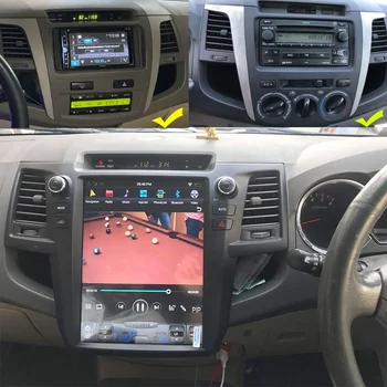 Tesla Skjánum GPS Nagavition Fyrir Toyota Fortuner/HILUX Revo 2005-2014 Android Skjánum Bíl Leikmaður að spila WIFI 4G Carplay